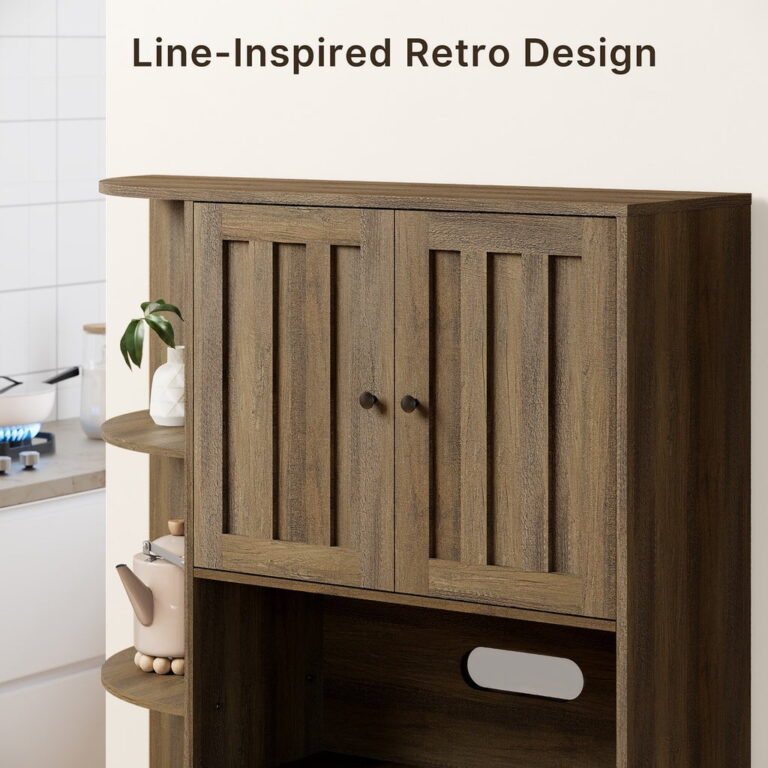 Aiho Farmhouse Kitchen Pantry – Tall Storage Cabinet