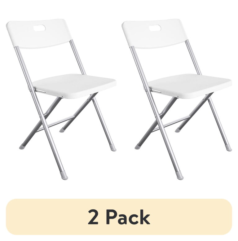 Mainstays Resin Seat & Back Folding Chair, Black