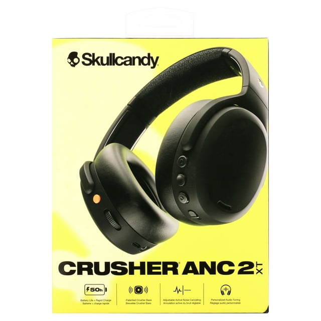 Skullcandy Crusher ANC XT 2 over-Ear Noise Cancelling Headphones, Black