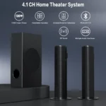TOPVISION 4.1ch Sound Bar – 120W Subwoofer, Bluetooth, HDMI