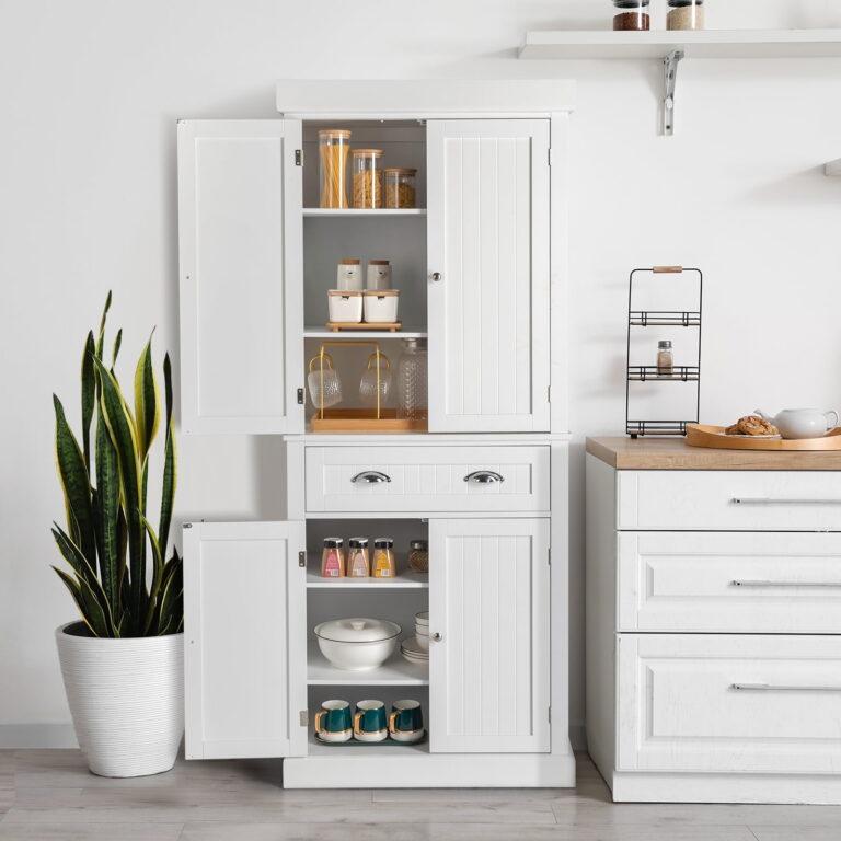 Ktaxon 72″ Kitchen Pantry Cabinet – White Storage Unit