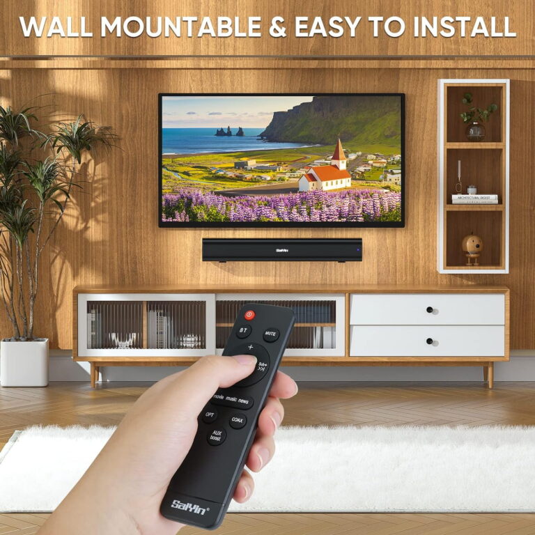 Saiyin 17″ Soundbar for TV – 40W Small Bluetooth Speaker