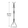 HONEIER 9 Hooks Coat Rack Stand Simple Freestanding Standing Coat and Hat Hanger Organizer Rack