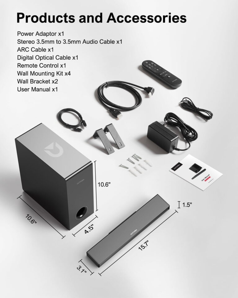 ULTIMEA Nova S40 Sound Bar – 160W 2.1ch with Subwoofer