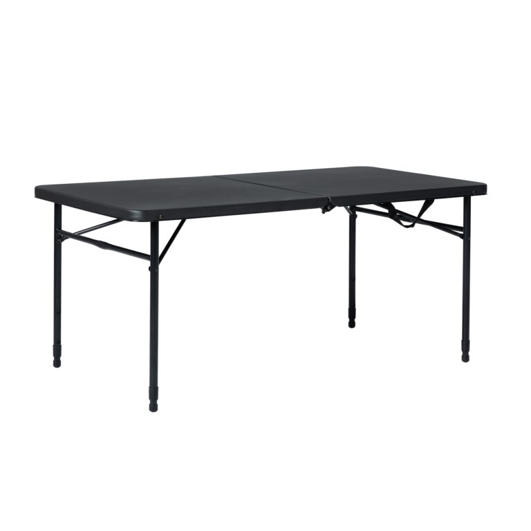 Mainstays 4-Foot Adjustable Folding Table – Rich Black