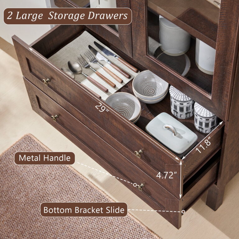SinCiDo Arched Kitchen Pantry Cabinet – Tall Storage Unit