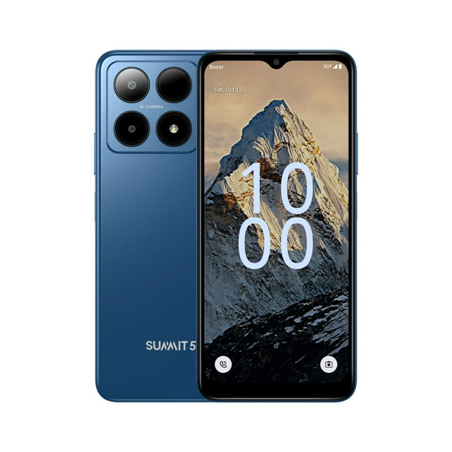 Boost Mobile Summit 5G, 64GB, Blue – Prepaid Smartphone