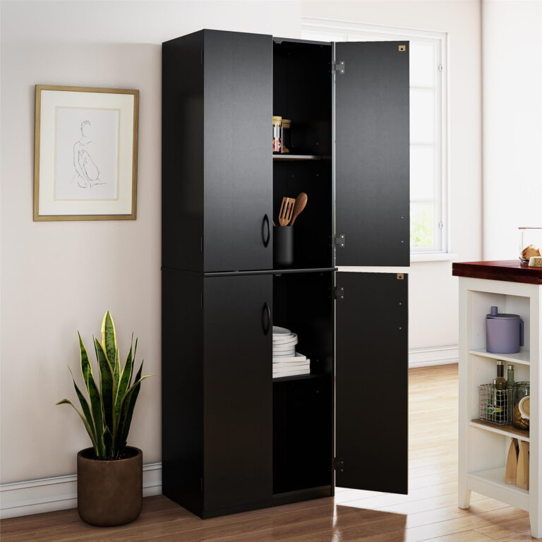 Mainstays 72&quote; 4-Door Storage Cabinet, Espresso
