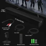 GCZ Sound Bar with Subwoofer – Bluetooth & 3D Surround Sound