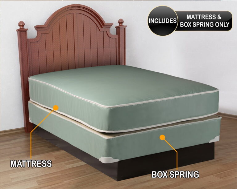 Plasticized Institutional Twin Size Mattress & Box Spring Set