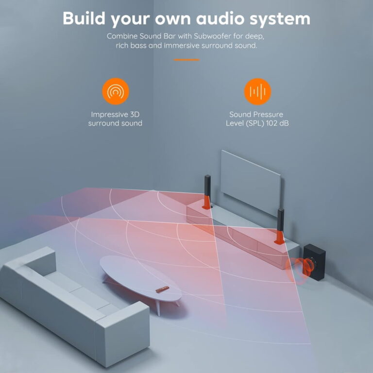 DR.J 2.1CH Soundbar with Subwoofer – Bluetooth & HDMI ARC