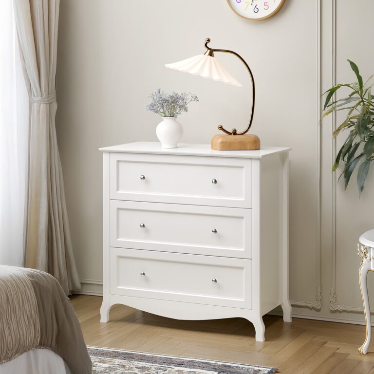 Ktaxon 3 Drawers Dresser Chests for Bedroom, Wood Chset of Drawers,Dressers Organizer for Bedroom, Living Room,Hallway, White