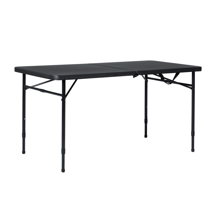 Mainstays 4-Foot Adjustable Folding Table – Rich Black