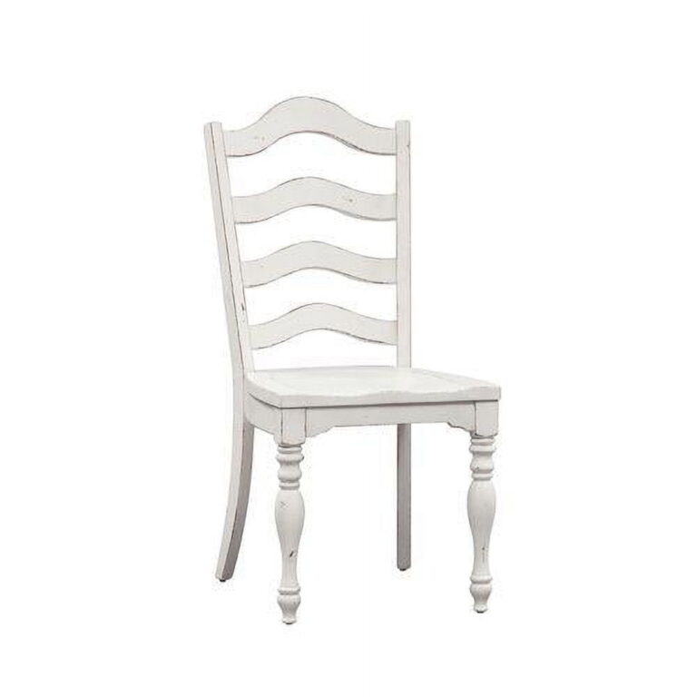 Liberty Furniture Magnolia Manor 7 Piece Leg Table Set – Antique White & Weathered Bark