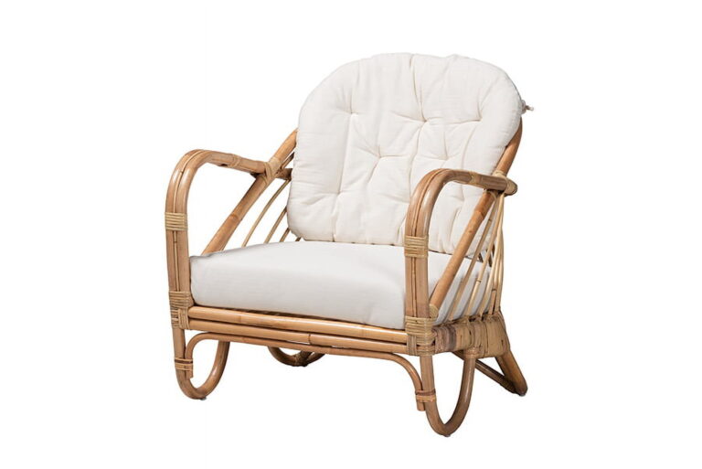 bali & pari Aliane Rattan BOHO Accent Chair, Natural Brown