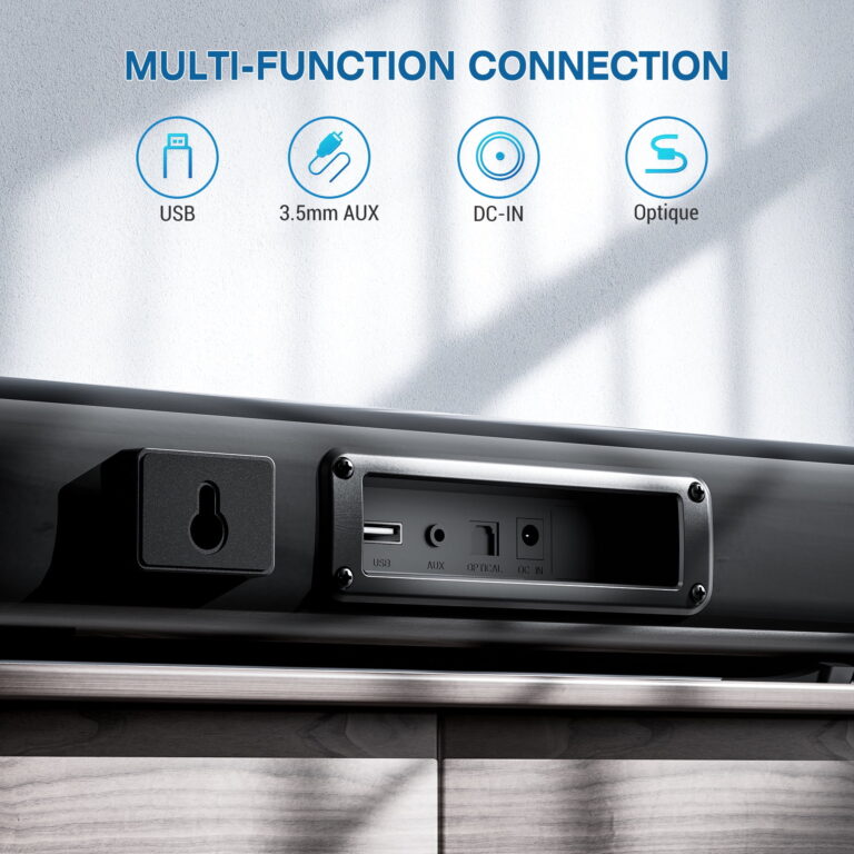 VEAT00L 2.2ch 100W Sound Bar – Bluetooth 5.0, 3D Surround