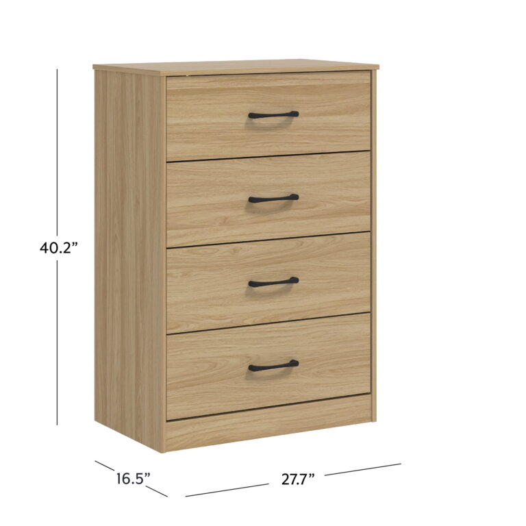 Mainstays Ardent 4 Drawer Dresser, Euro Oak