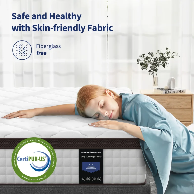 Twin Size Mattress, Waykar Kescas 10 inch Hybrid Cooling Memory Foam and 5-Zone Pocket Innersprings Mattress for Motion Isolation/ Edge Support/Back Pain Relief, Medium Firm, 75“ x 40”