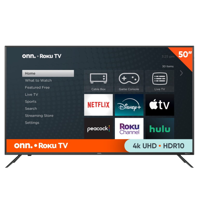 onn. 50Inch Class 4K UHD 2160P LED Roku Smart Television HDR 100012585