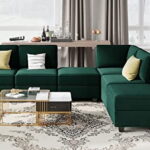 Belffin Modular Sofa Armrest Backrest Module for Modular Sectional Sofa Couch Side Armrest, Backrest Velvet Green