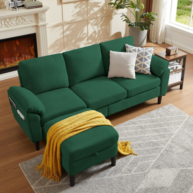 Pingliang Home Sectional Sofa Couch with Storage Ottoman,Modern 3 Seat L Shaped Sofa Couch for Living Room Apartment Studio Office