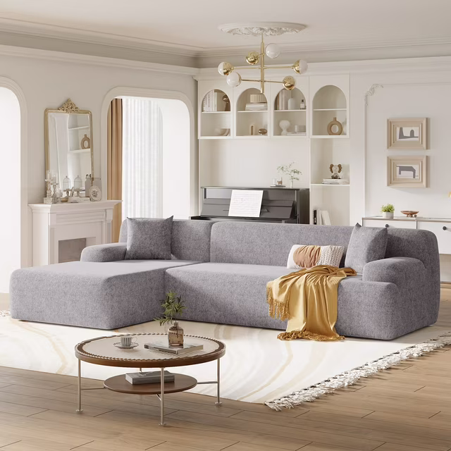 Modular Sectional Sofa – Reversible Chenille Sleeper Couch